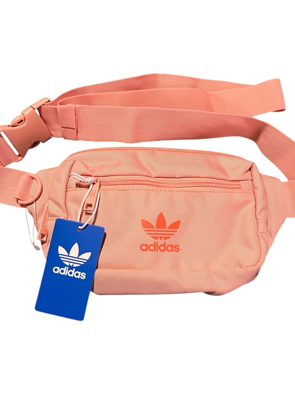 adidas Coral Pink Crossbody Waist Bag with Trefoil Logo